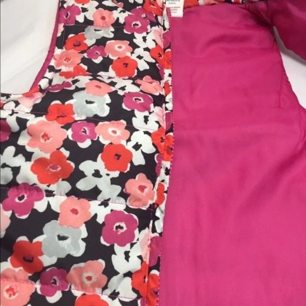Gymboree Girl Floral Puffer Vest 4 XS - Picture 5 of 11